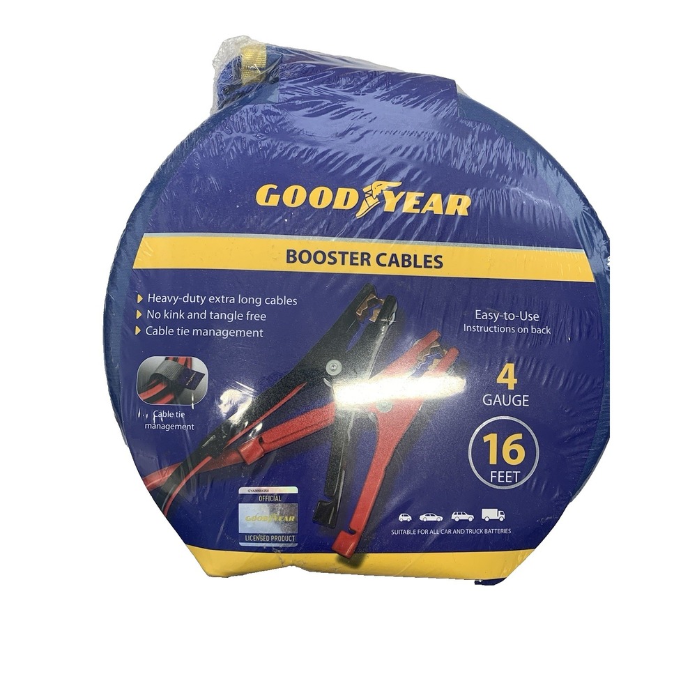 Goodyear Booster Jumper Cables Heavy Duty 16 Ft Easy To Use Car And Truck New